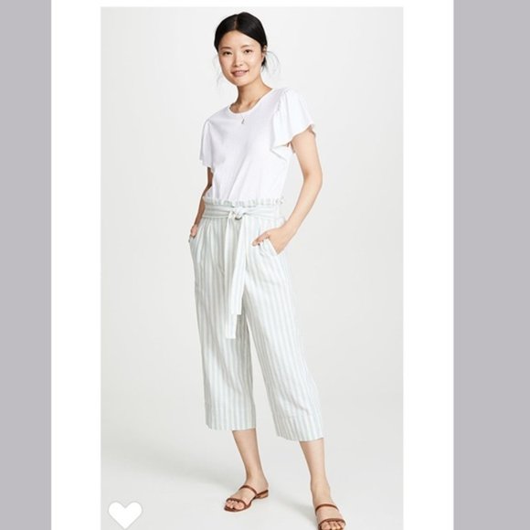 Madewell Striped Paperbag Wide Leg Pants Size Small - Picture 15 of 15